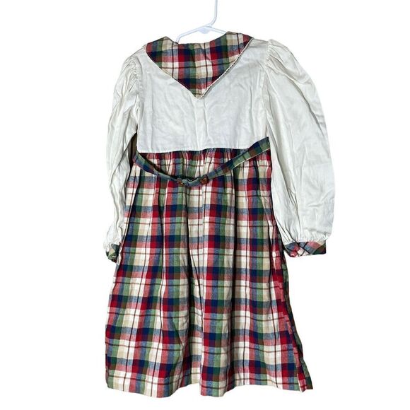 Vintage Oshkosh B’Gosh Girls Plaid Bunny Squirrel print‎ Dress Size 6 - Picture 8 of 13